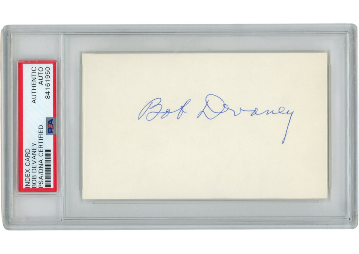 Bob Devaney Nebraska Cornhuskers Signed Mini Helmet - Index Slabbed PSA PSA-Powers Sports Memorabilia