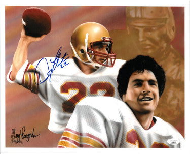 Doug Flutie Autographed Boston College Eagles 12X15 Photo/Litho #22 Dual Sig- JSA (Heisman)-Powers Sports Memorabilia