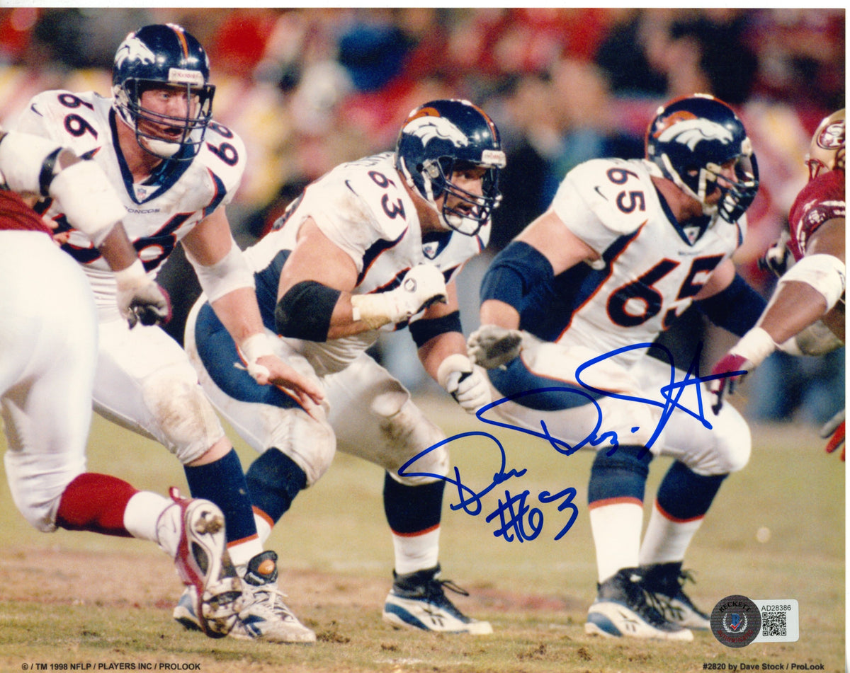 David Diaz Infante Denver Broncos Signed 8x10 Photo - Beckett Beckett-Powers Sports Memorabilia