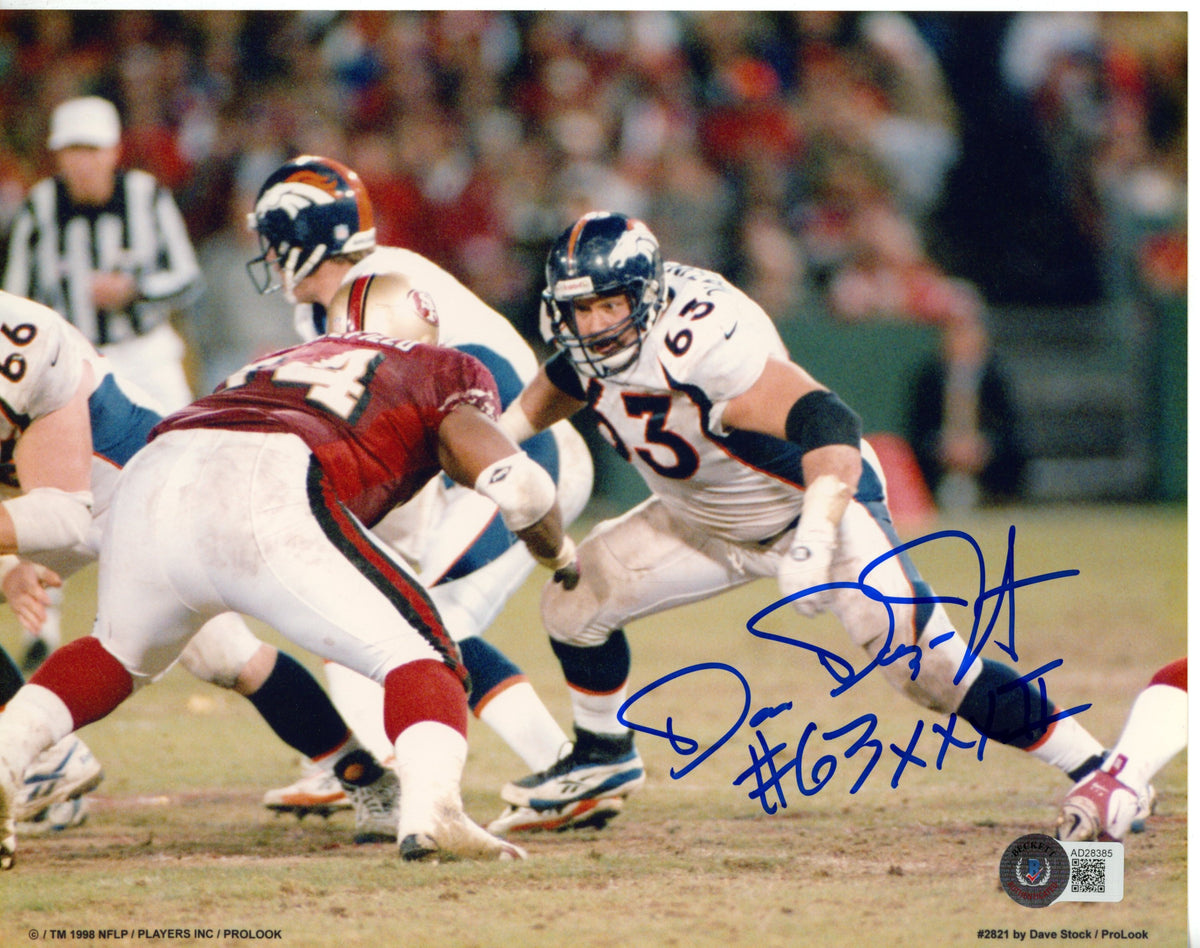 David Diaz Infante Denver Broncos Signed 8x10 Photo - XXXII Beckett Beckett-Powers Sports Memorabilia