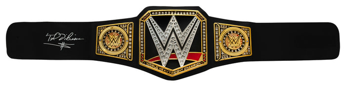 Ted DiBiase Autographed WWE World Championship Replica Wrestling Belt-Powers Sports Memorabilia