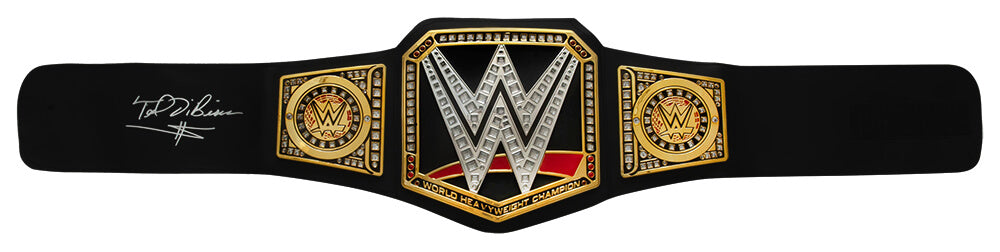 Ted DiBiase Autographed WWE World Championship Replica Wrestling Belt-Powers Sports Memorabilia