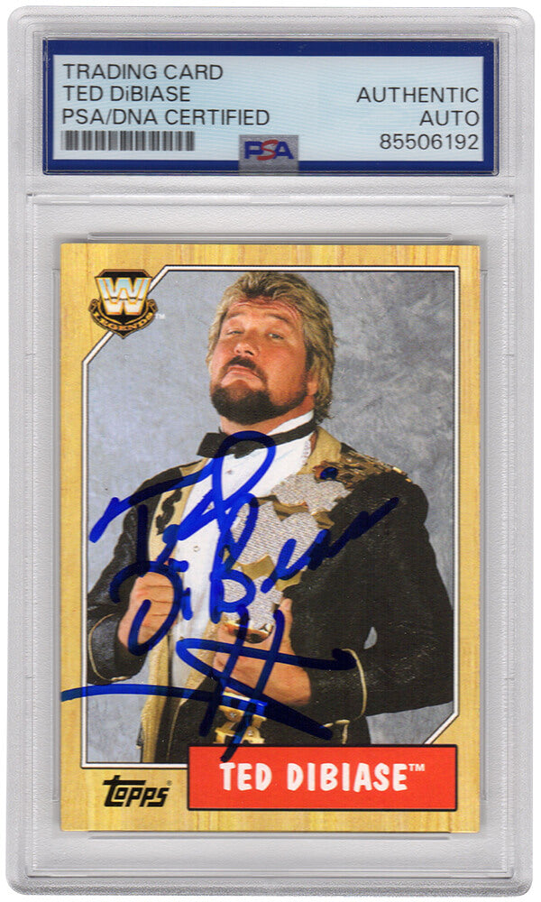 Ted DiBiase Autographed 2007 Topps Heritage WWE Wrestling Trading Card #82 - (PSA Encapsulated)-Powers Sports Memorabilia
