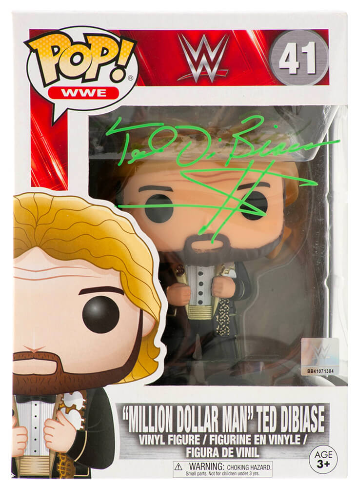 Ted DiBiase Autographed Million Dollar Man WWE Wrestling Funko Pop Doll #41-Powers Sports Memorabilia