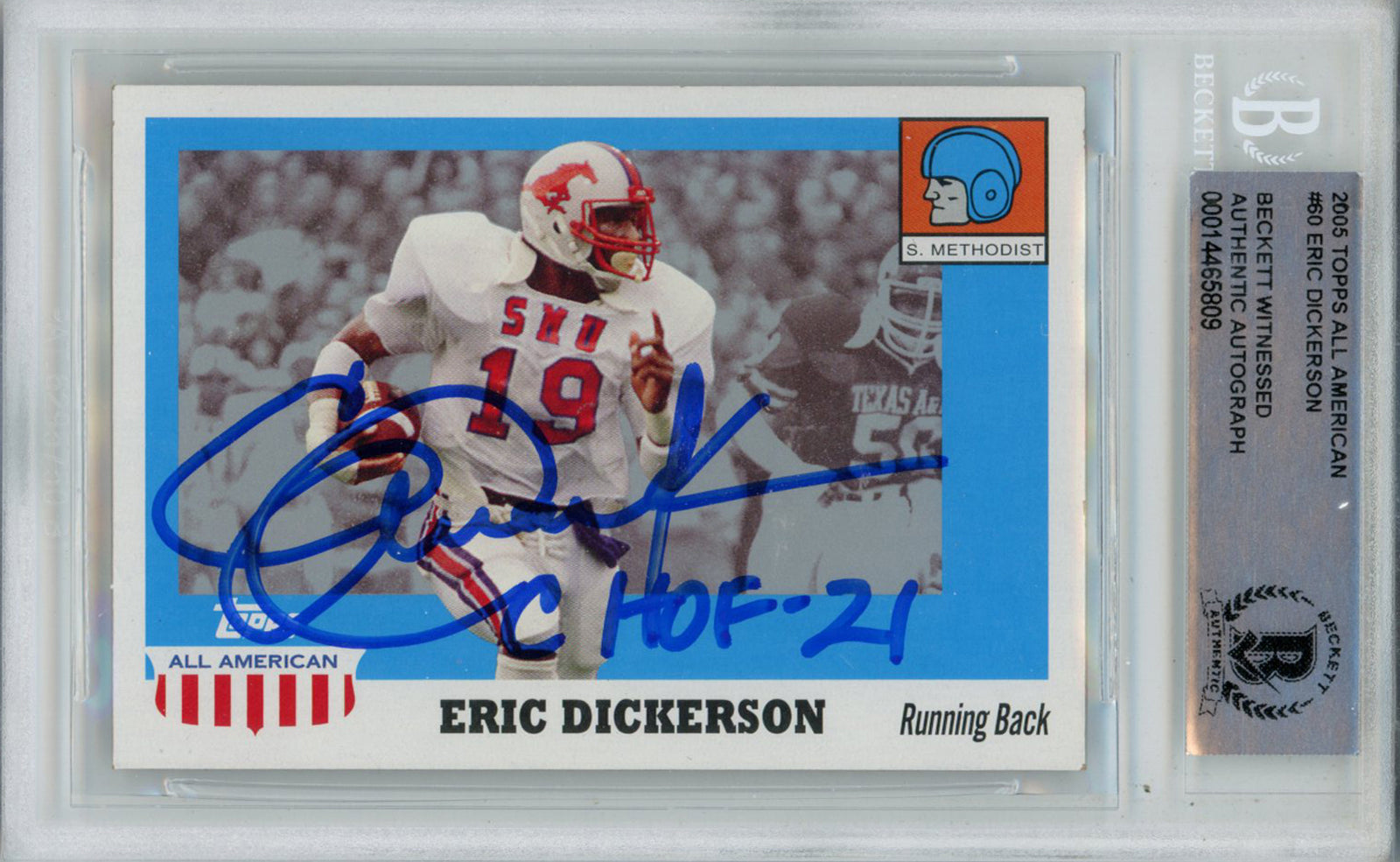 Eric Dickerson 2005 Topps All American Trading Signed Card CHOF-Powers Sports Memorabilia