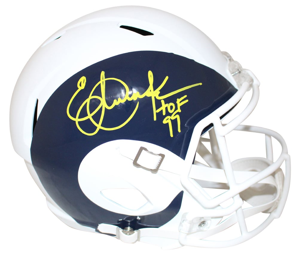 Eric Dickerson Los Angeles Rams F/S AMP Signed Helmet HOF BAS-Powers Sports Memorabilia