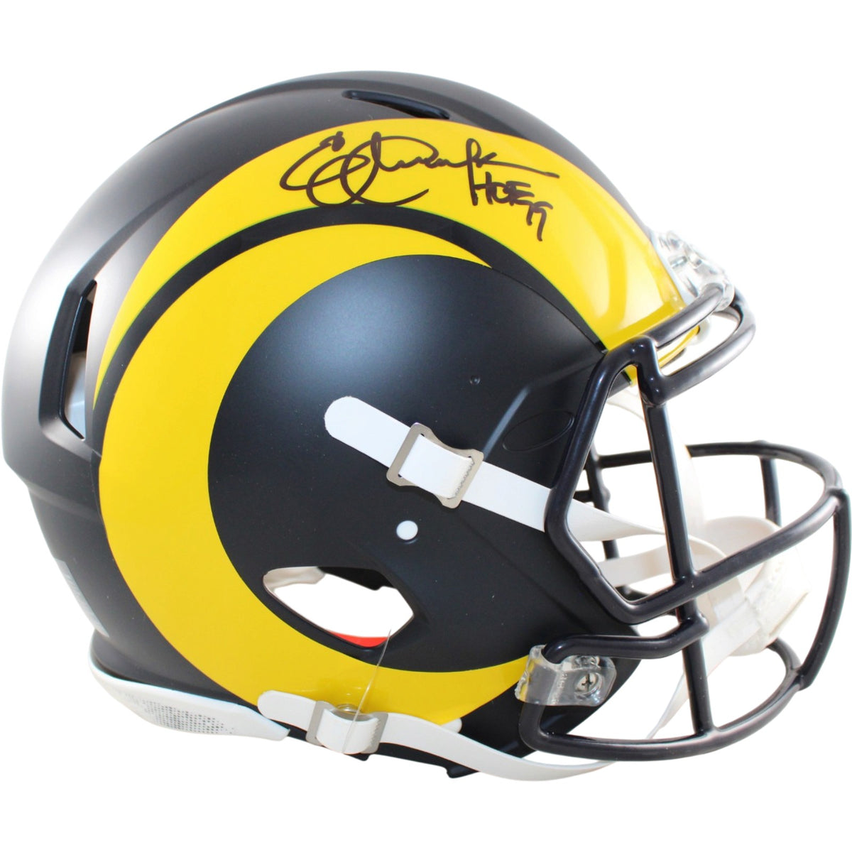 Eric Dickerson Los Angeles Rams Signed Full Size Helmet - Proline Rivalries Beckett W Beckett-Powers Sports Memorabilia