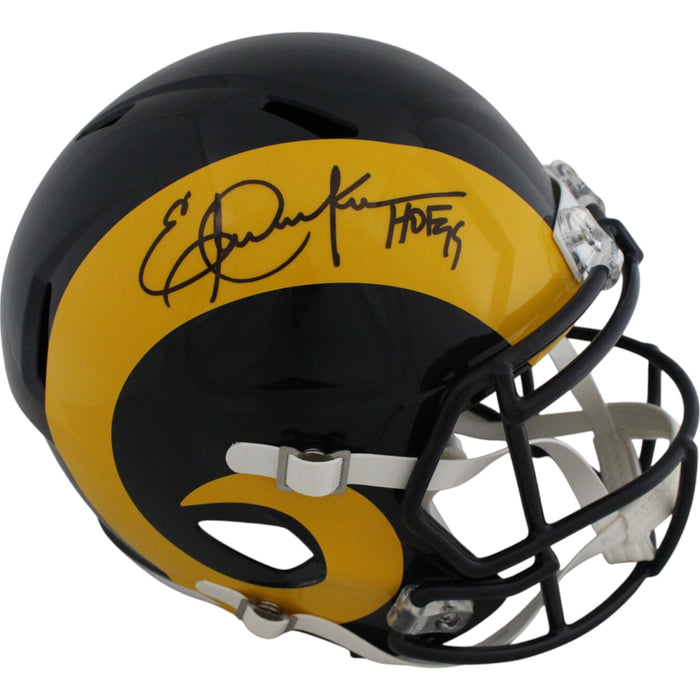 Eric Dickerson Signed Los Angeles Rams TB Full-Size Helmet HOF – Beckett Authenticated-Powers Sports Memorabilia