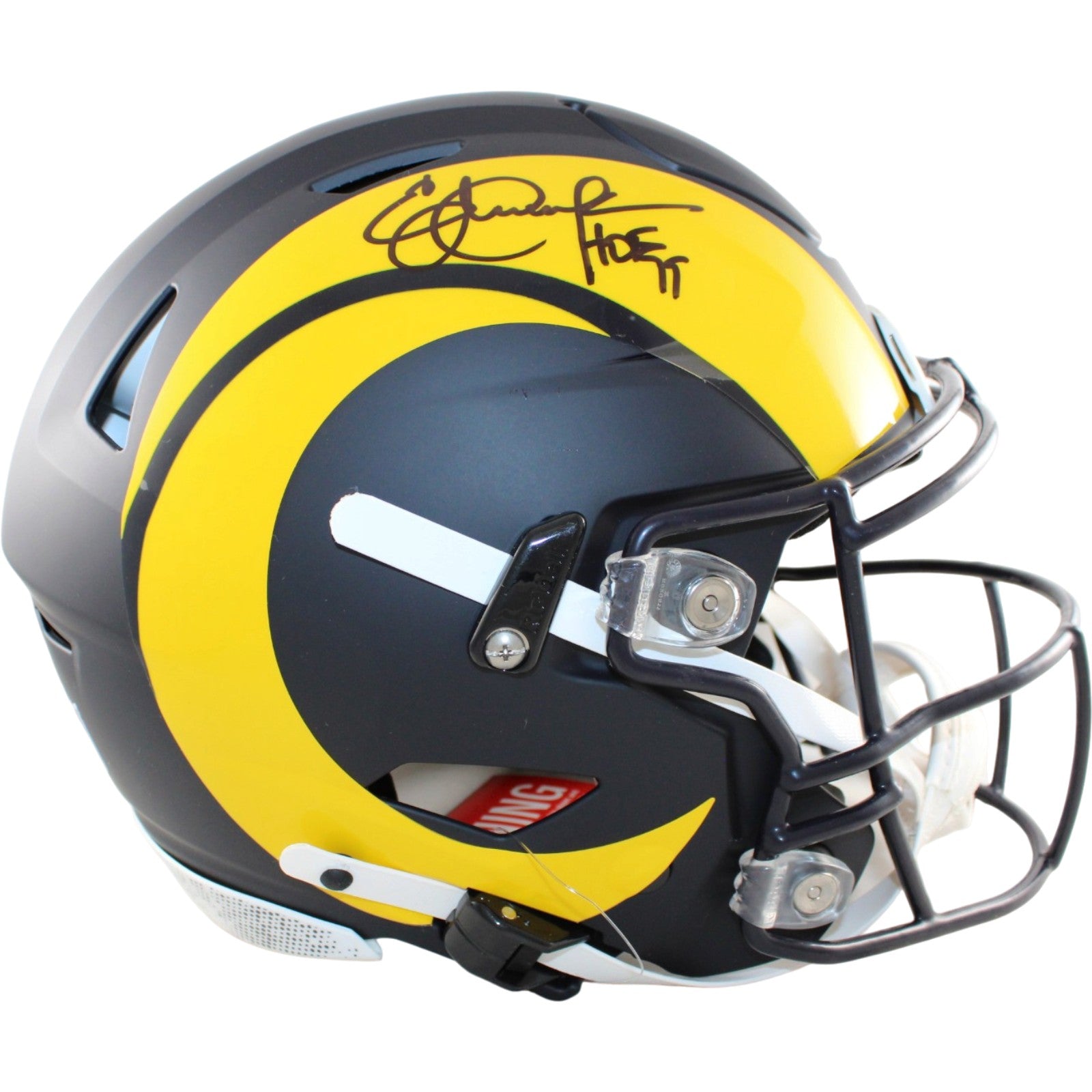Eric Dickerson Los Angeles Rams Signed Full Size Helmet - Speedflex Rival Beckett WIT Beckett-Powers Sports Memorabilia