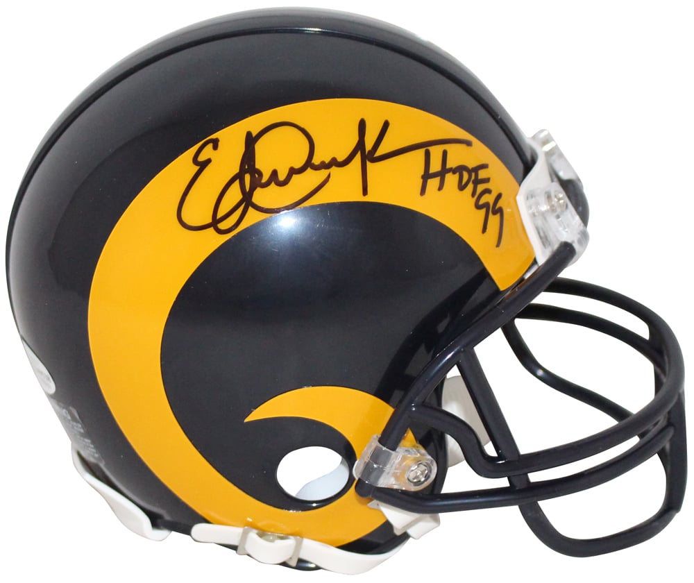 Eric Dickerson Signed Los Angeles Rams 1981-99 Mini Helmet HOF – Beckett Authenticated-Powers Sports Memorabilia