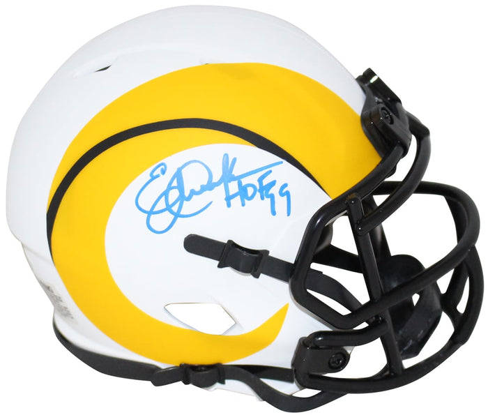 Eric Dickerson Signed Los Angeles Rams Lunar Mini Helmet HOF – Beckett Authenticated-Powers Sports Memorabilia