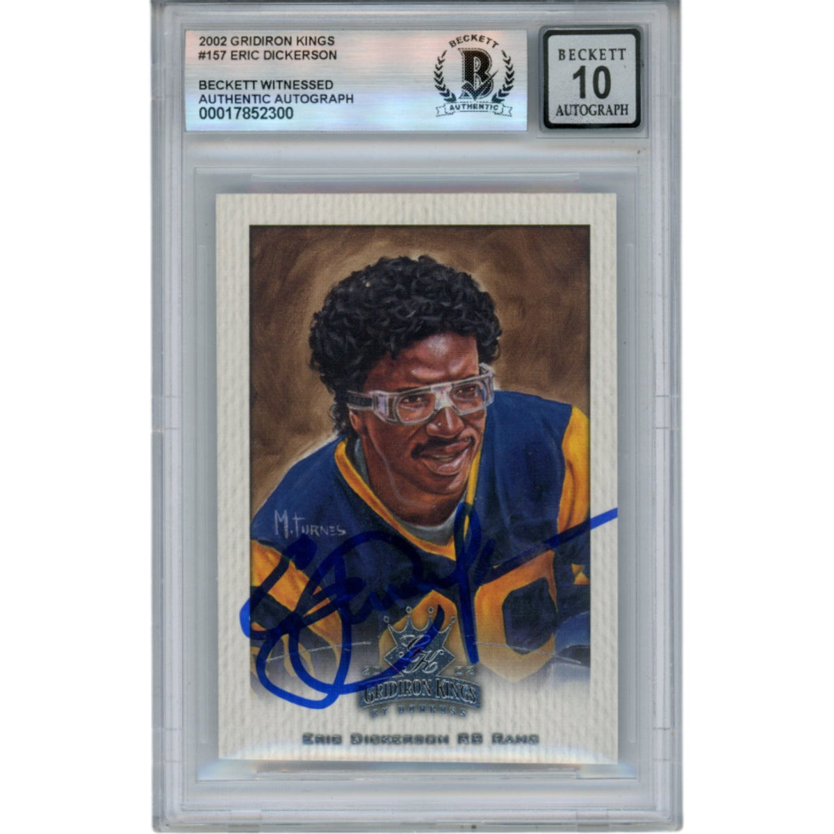 Eric Dickerson 02 Gridiron Kings #157 Slabbed Signed Card-Powers Sports Memorabilia