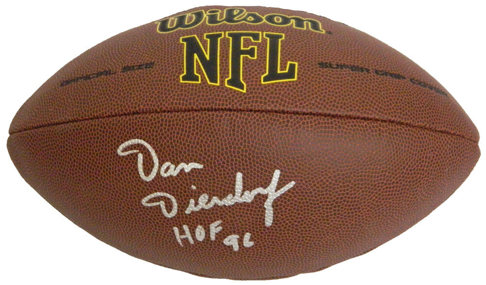Dan Dierdorf Autographed Wilson NFL Full Size Super Grip Football with HOF 96-Powers Sports Memorabilia
