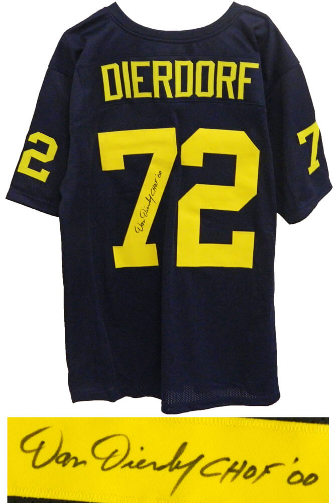 Dan Dierdorf Autographed Navy Throwback Custom Football Jersey with CHOF 00-Powers Sports Memorabilia