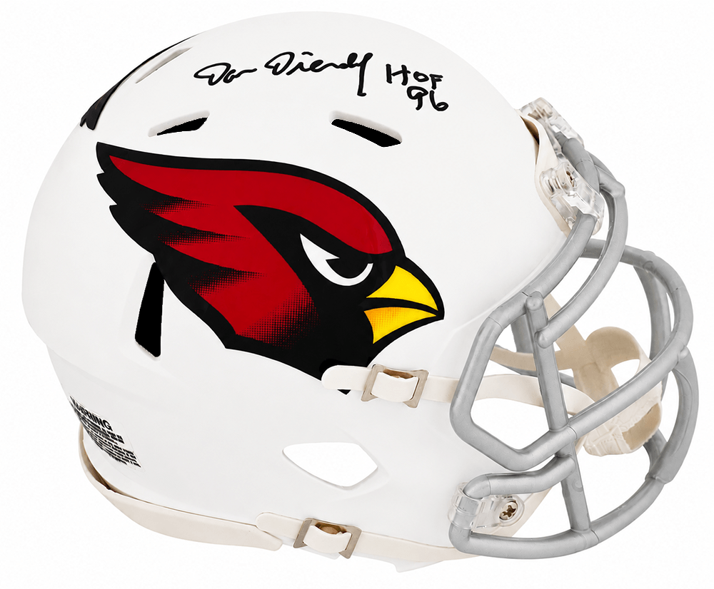 Dan Dierdorf Autographed Arizona Cardinals Riddell Speed Mini Helmet with HOF'96-Powers Sports Memorabilia