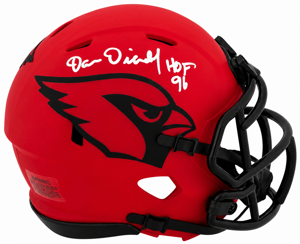 Dan Dierdorf Autographed Arizona Cardinals RAVE Riddell Speed Mini Helmet with HOF'96-Powers Sports Memorabilia