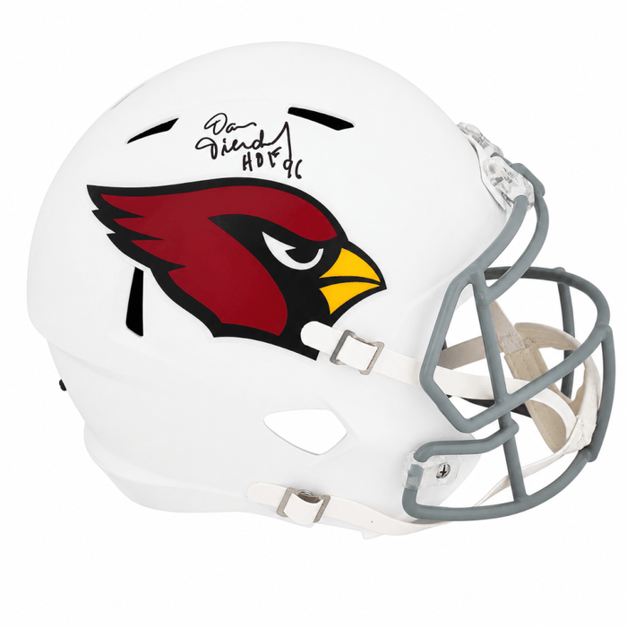 Dan Dierdorf Autographed Arizona Cardinals Riddell Full Size Speed Replica Helmet with HOF'96-Powers Sports Memorabilia