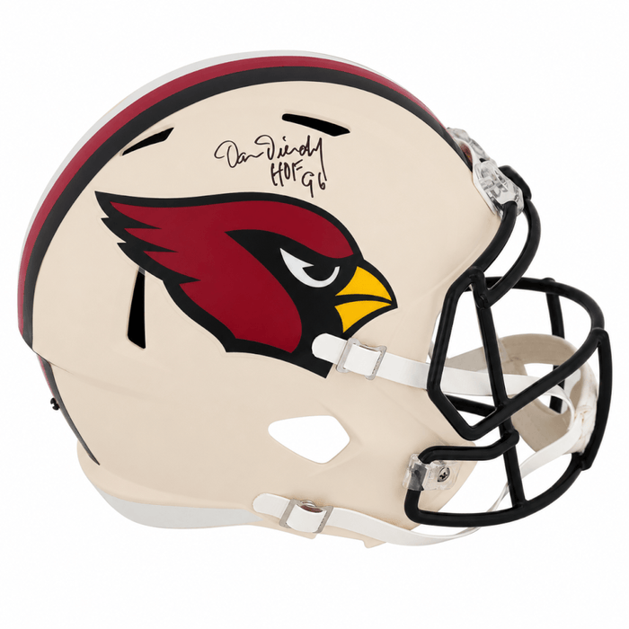 Dan Dierdorf Autographed Arizona Cardinals RETRO Riddell Full Size Speed Replica Helmet with HOF'96-Powers Sports Memorabilia