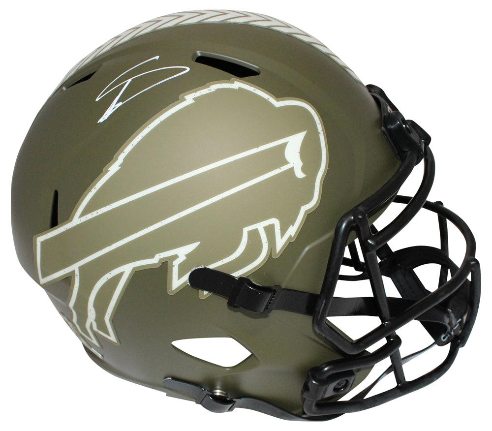 Stefon Diggs Buffalo Bills Signed Full Size Helmet - F/S Salute Beckett-Powers Sports Memorabilia