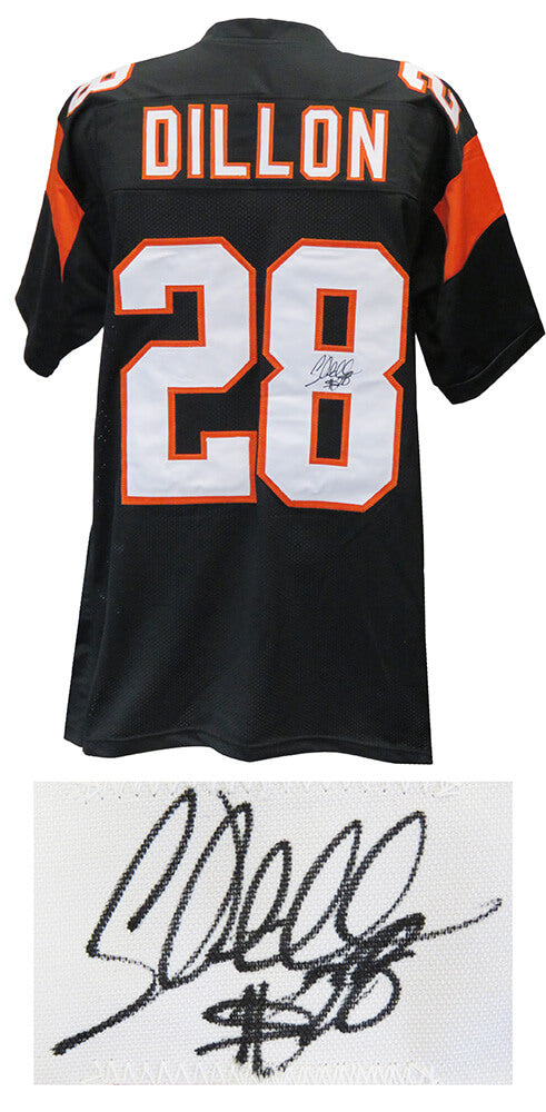 Corey Dillon Autographed Black Custom Football Jersey-Powers Sports Memorabilia