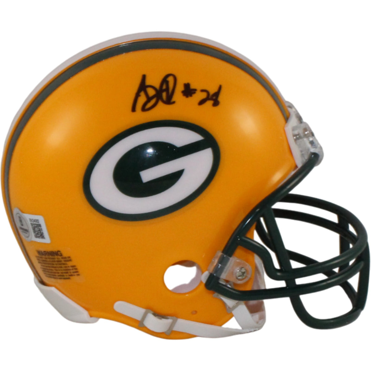 AJ Dillon Green Bay Packers Signed Mini Helmet - VSR4 Beckett Beckett-Powers Sports Memorabilia