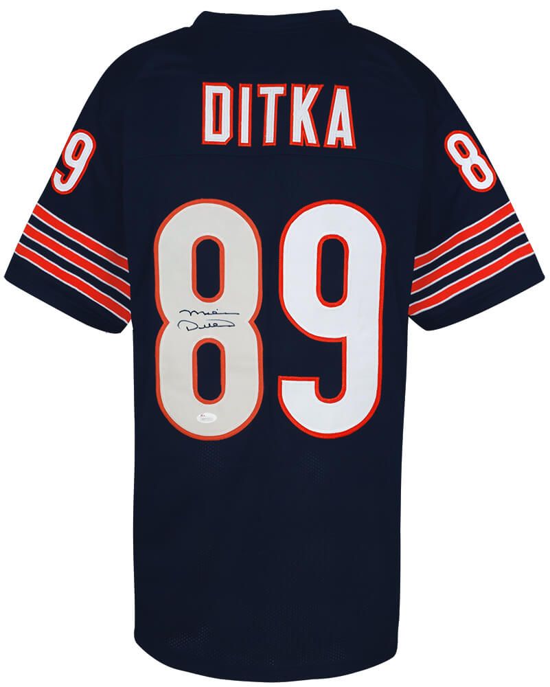 Mike Ditka Autographed Navy Custom Football Jersey - (JSA)-Powers Sports Memorabilia