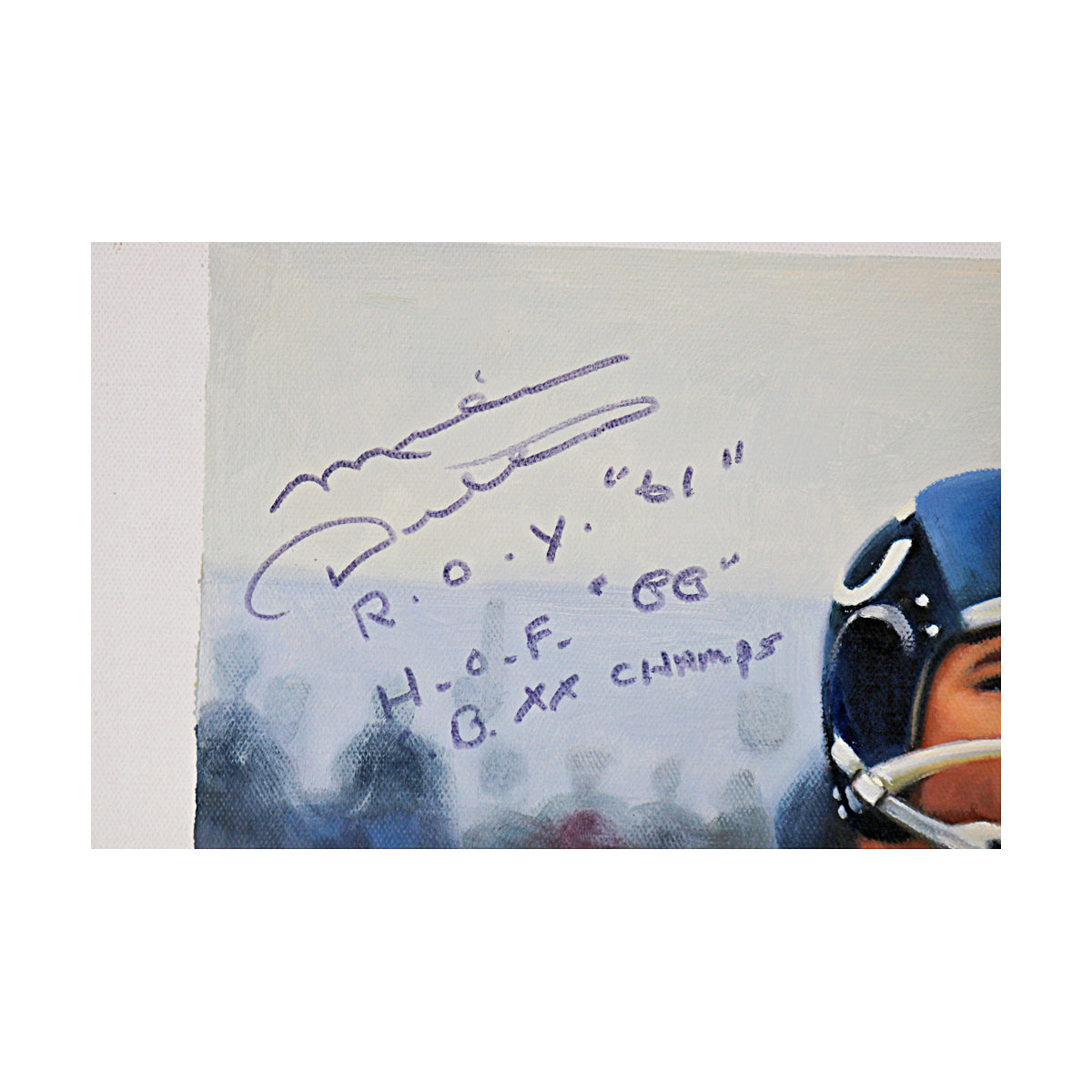 Mike Ditka Chicago Bears Signed Inscribed Canvas Artwork (JSA COA)-Powers Sports Memorabilia