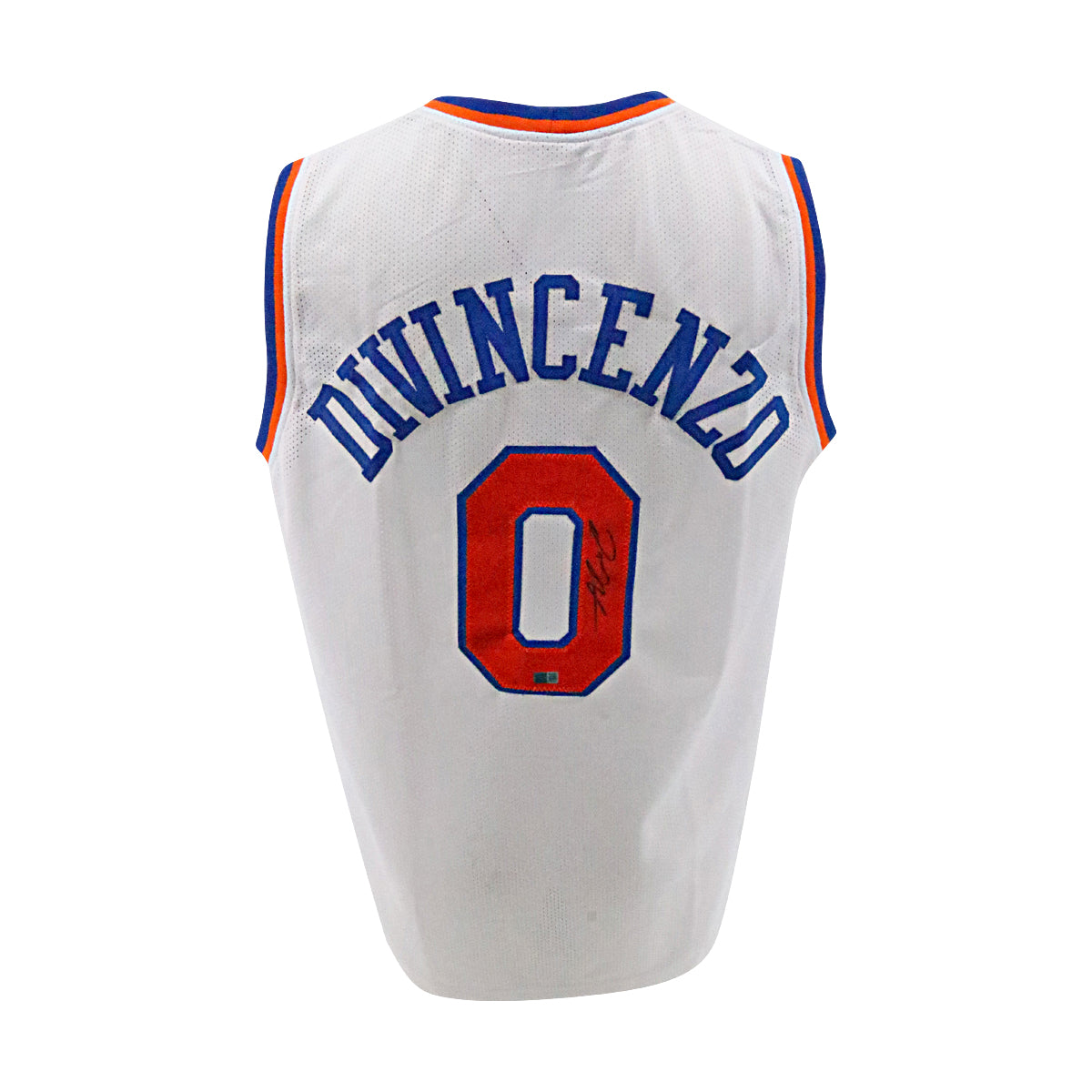 Donte DiVincenzo New York Knicks Signed Pro Style White Jersey-Powers Sports Memorabilia