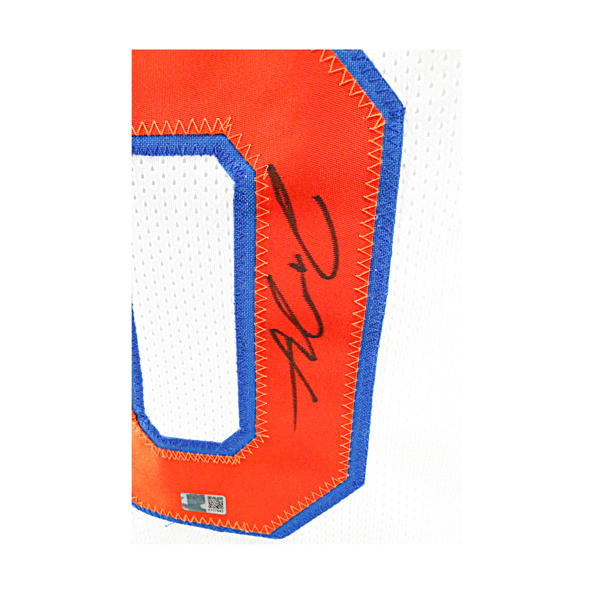Donte DiVincenzo New York Knicks Signed Pro Style White Jersey-Powers Sports Memorabilia