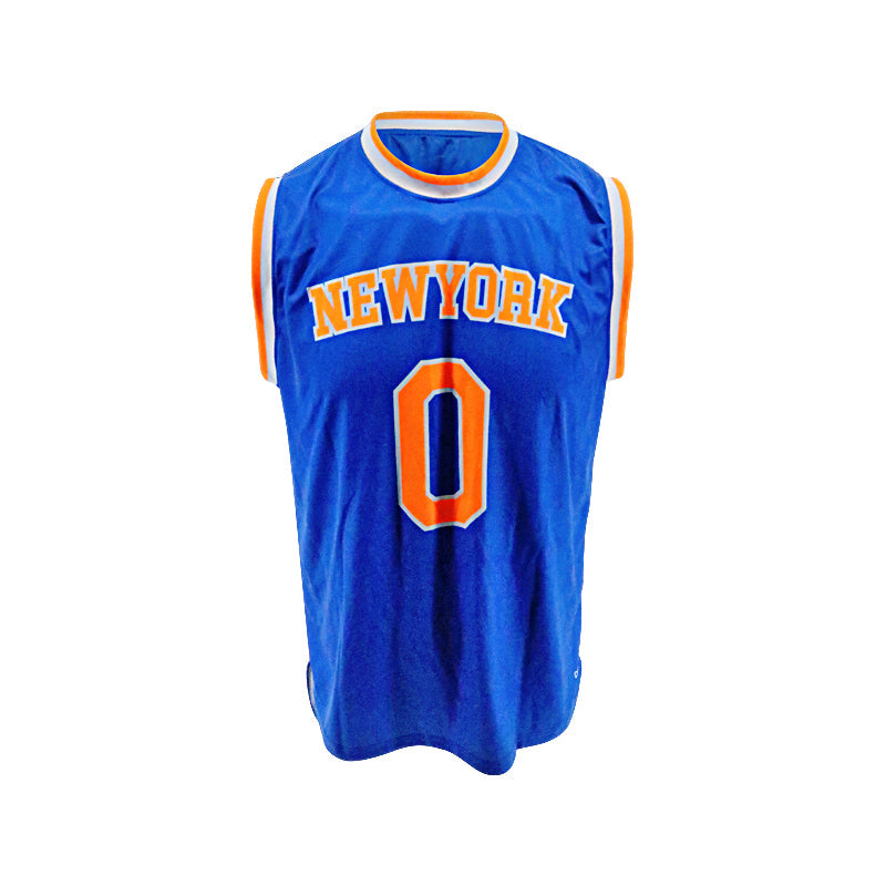 Donte DiVincenzo New York Knicks Blue Custom Jersey - Size L-Powers Sports Memorabilia
