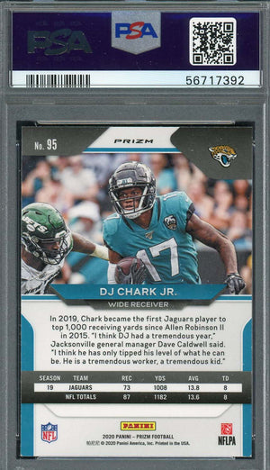DJ Chark Jr 2020 Panini Prizm Lazer Football Card #95 Graded PSA 9-Powers Sports Memorabilia