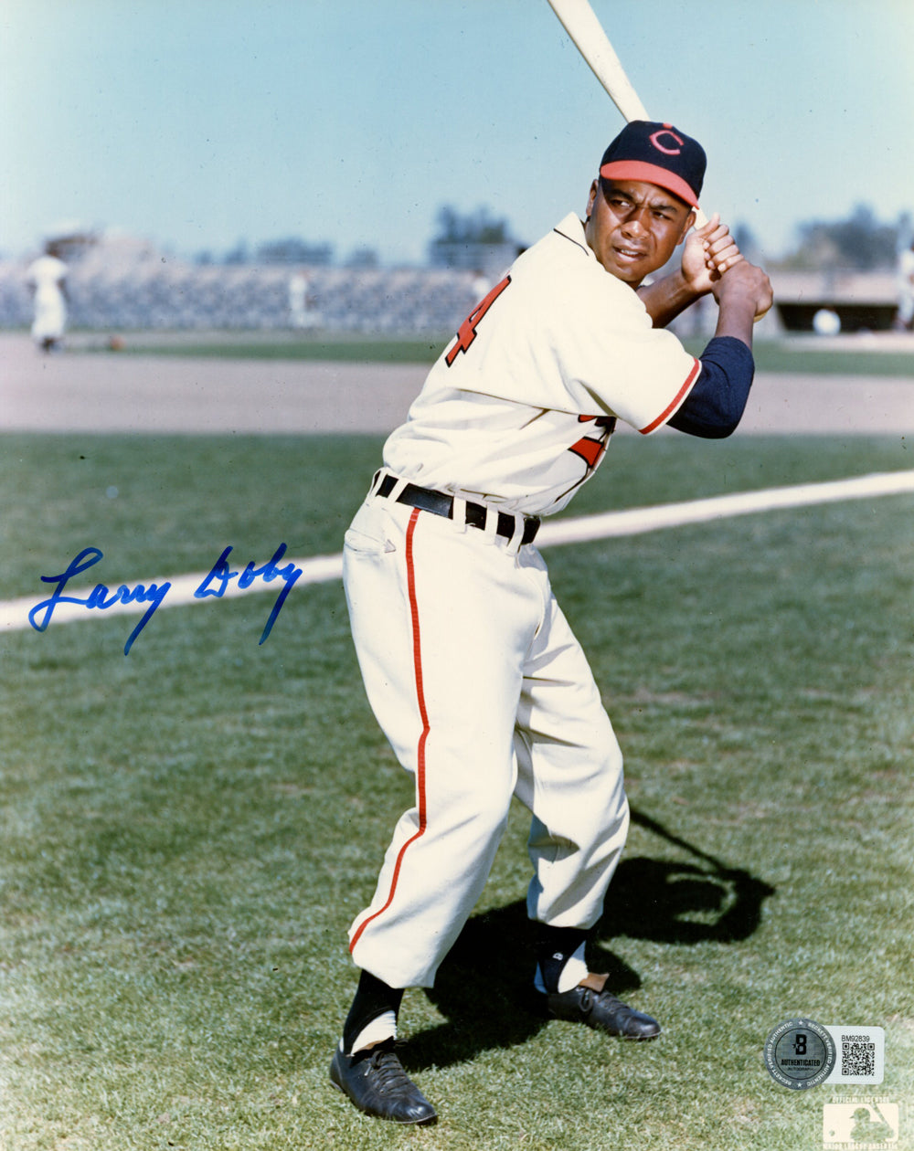 Larry Doby Cleveland Indians Signed 8x10 Photo - Beckett Beckett-Powers Sports Memorabilia