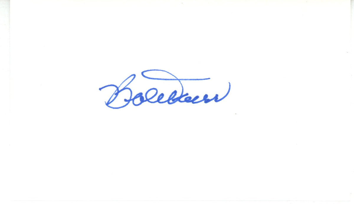 Bobby Doerr Boston Red Sox Index Signed Card-Powers Sports Memorabilia