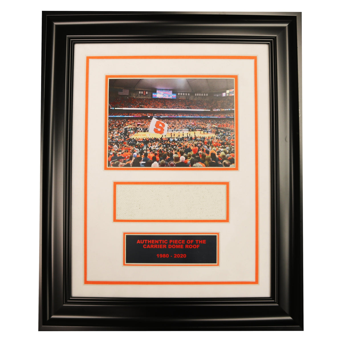 Syracuse University Basketball Game Photo Framed Collage with Authentic Carrier Dome Roof-Powers Sports Memorabilia