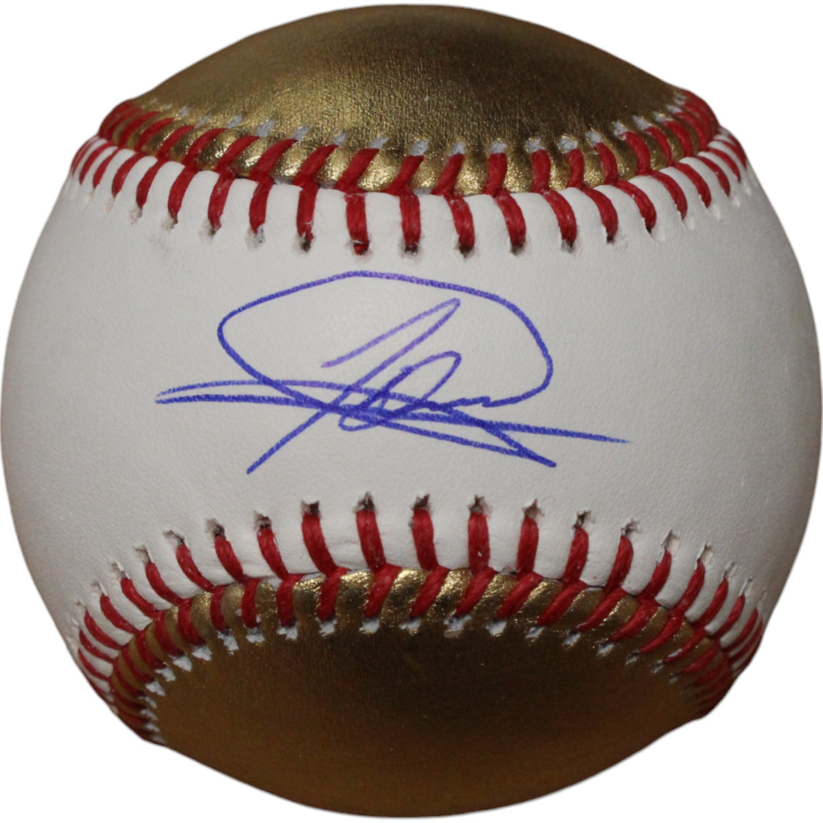 Jasson Dominguez New York Yankees Signed Baseball - OML Gold White Baseball FAN-Powers Sports Memorabilia