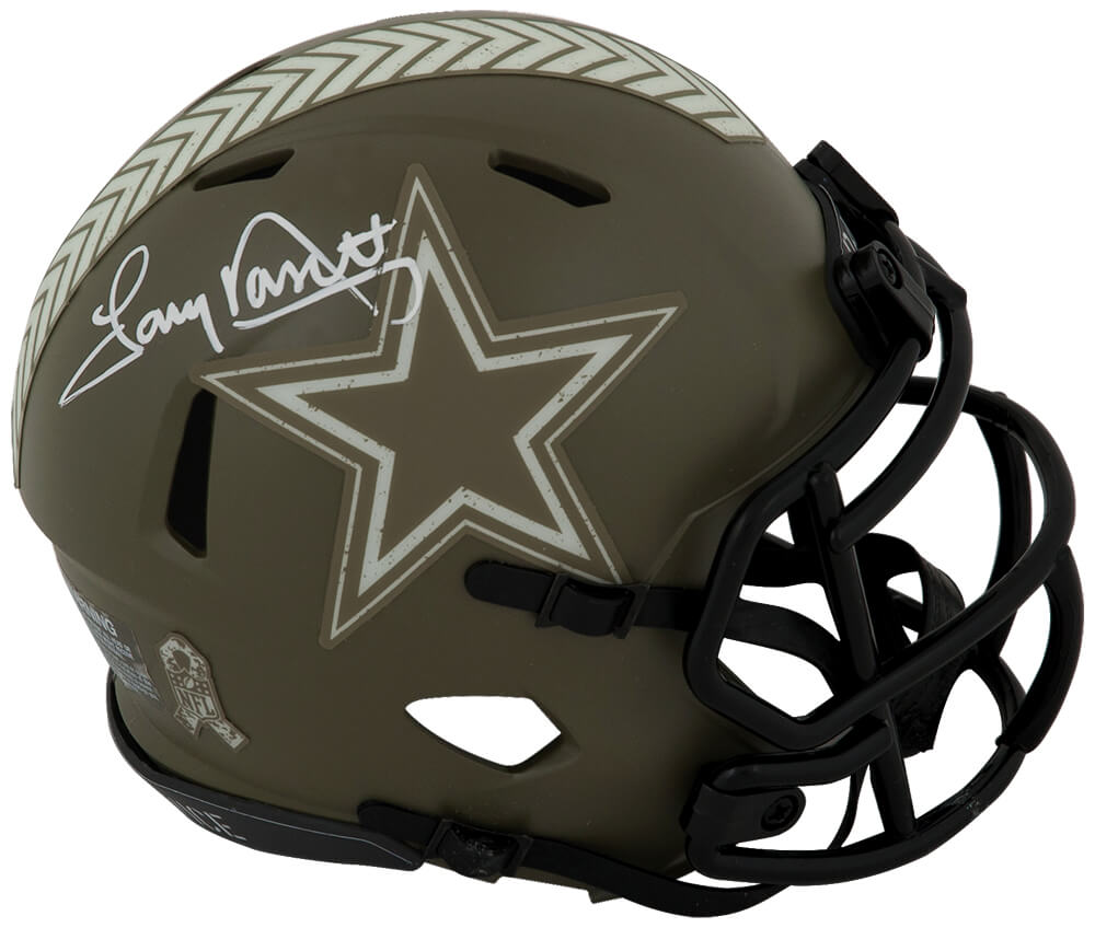 Tony Dorsett Dallas Cowboys Autographed Salute to Service Riddell Mini-Powers Sports Memorabilia