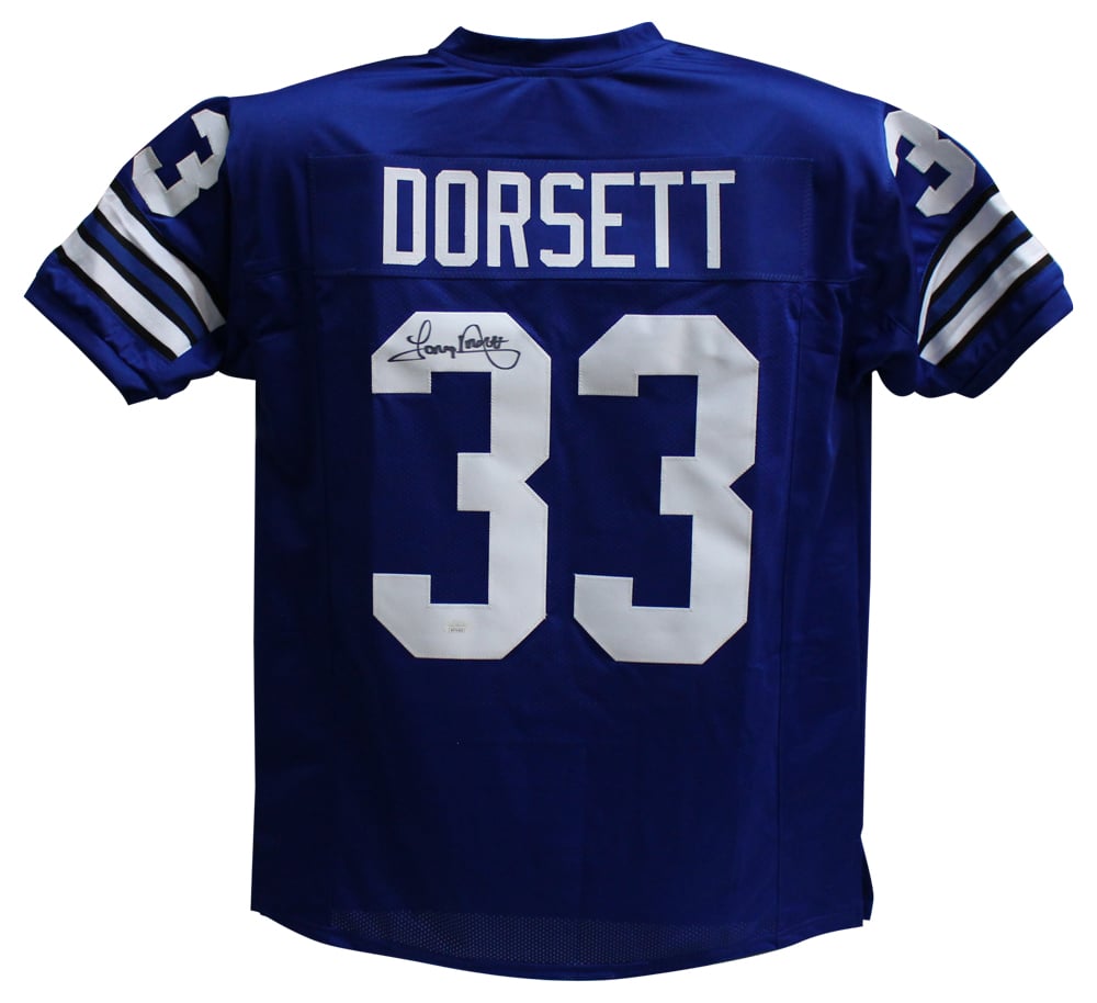 Tony Dorsett Pro Style Blue XL Signed Jersey – JSA Authenticated-Powers Sports Memorabilia