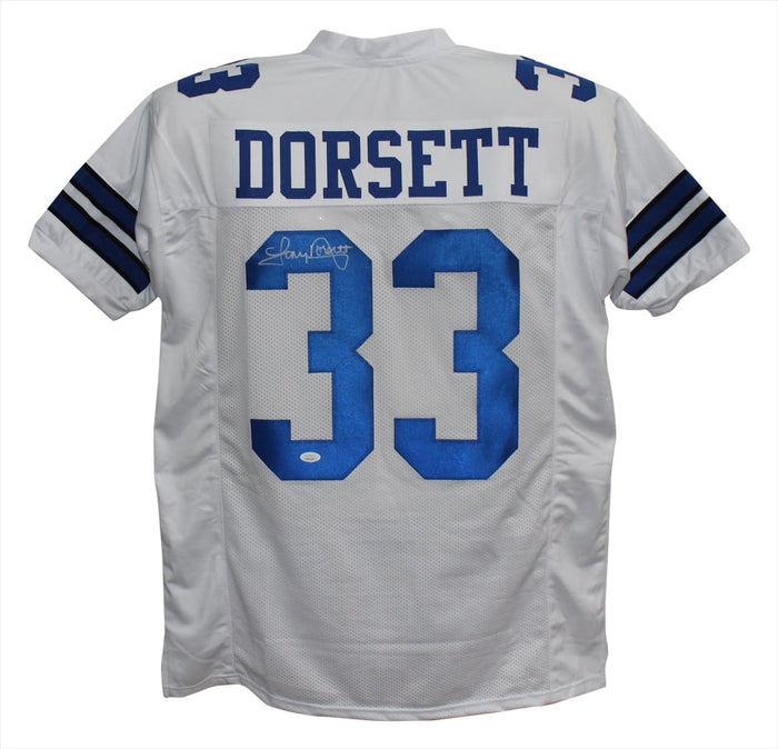 Tony Dorsett Signed Pro Style White XL Jersey – JSA Authenticated-Powers Sports Memorabilia