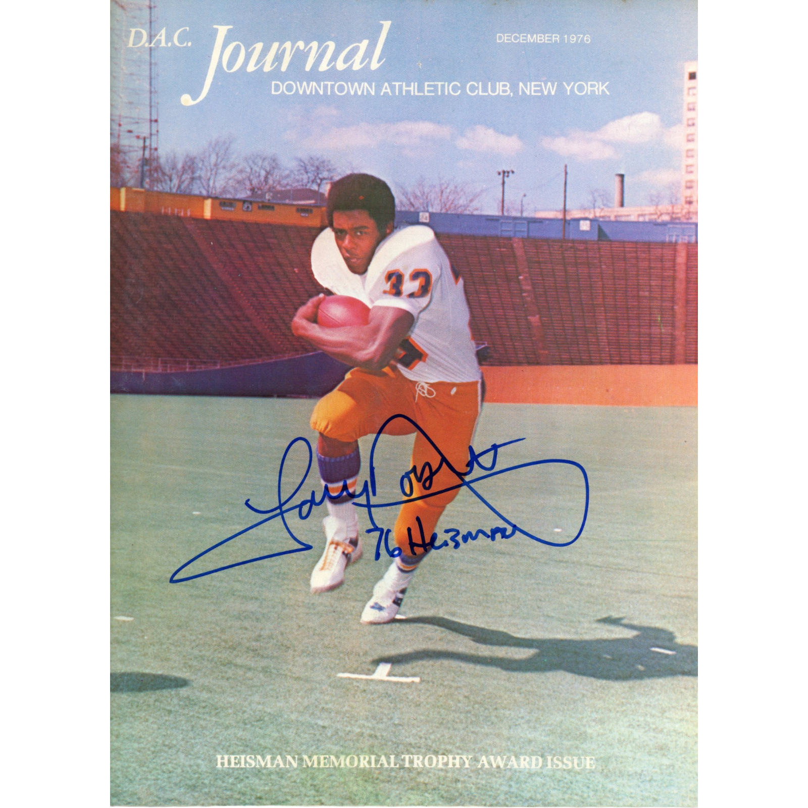 Tony Dorsett Pittsburgh Panthers Signed Magazine - 1976 Magazine Heisman JSA JSA - 55141-Powers Sports Memorabilia