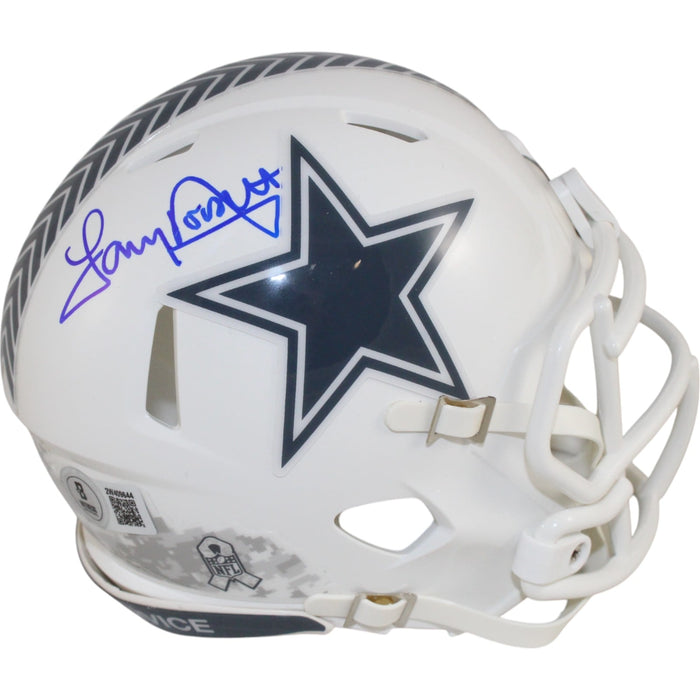 Tony Dorsett Signed Dallas Cowboys 24 STS Mini Helmet – Beckett Witness Authenticated-Powers Sports Memorabilia