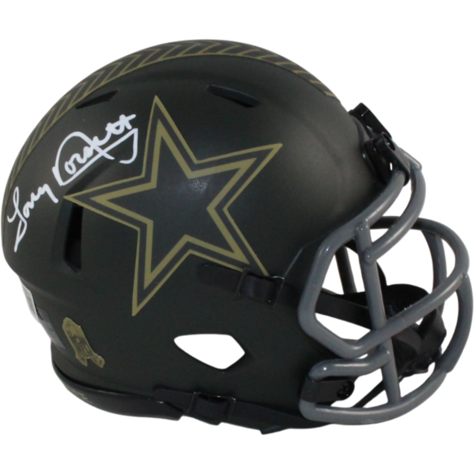Tony Dorsett Signed Dallas Cowboys 25 STS Mini Helmet – Beckett Witness Authenticated-Powers Sports Memorabilia