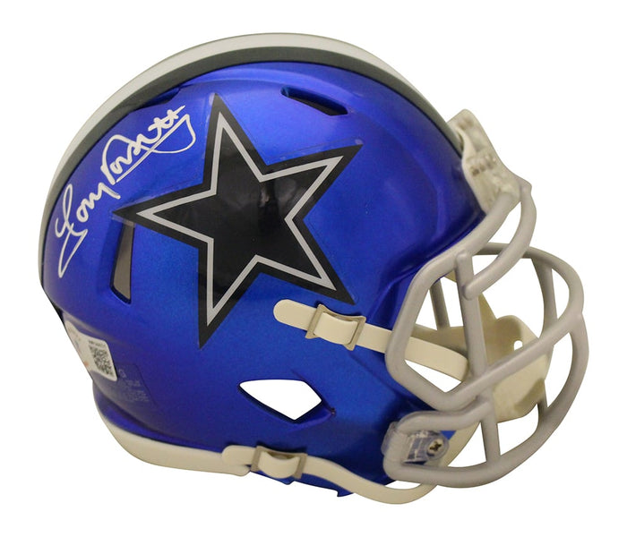 Tony Dorsett Signed Dallas Cowboys Flash Mini Helmet – Beckett Authenticated-Powers Sports Memorabilia