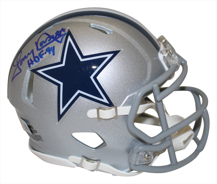 Tony Dorsett Signed Dallas Cowboys Speed Mini Helmet – Beckett Authenticated-Powers Sports Memorabilia