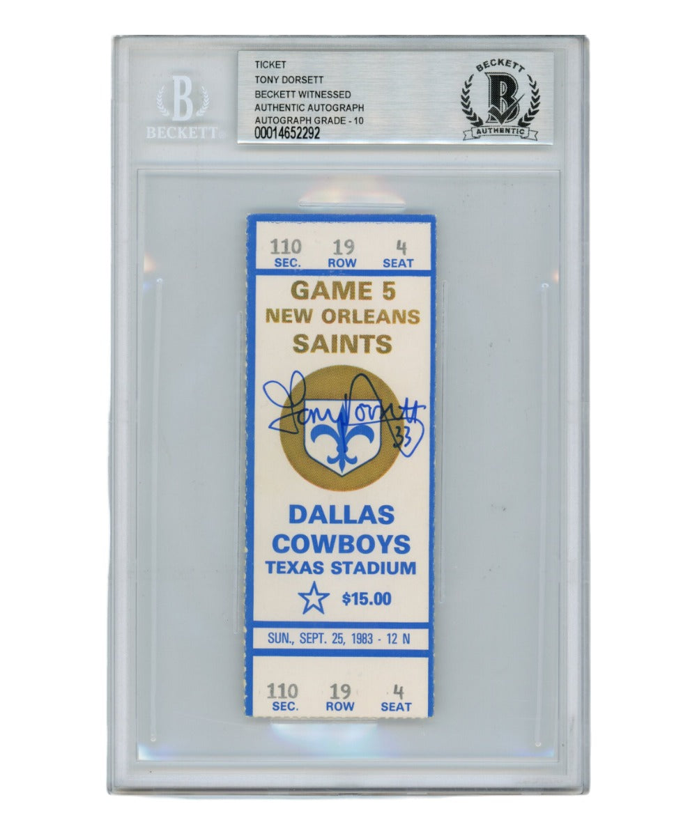 Tony Dorsett Dallas Cowboys Signed Card - 1978 Topps #315 Beckett Beckett - 39441-Powers Sports Memorabilia