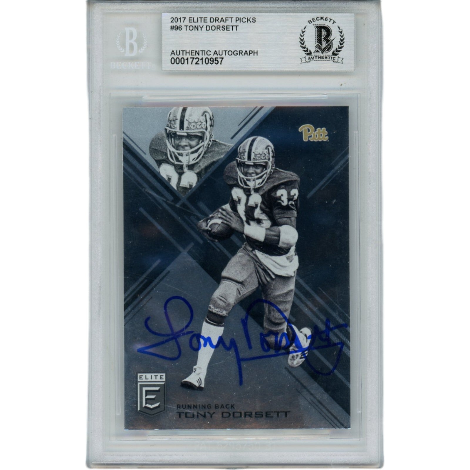 Tony Dorsett 2017 Donruss Elite 96 Slabbed Trading Signed Card-Powers Sports Memorabilia