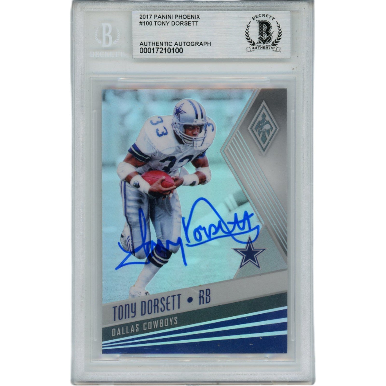 Tony Dorsett 2017 Phoenix 100 Slabbed Trading Signed Card-Powers Sports Memorabilia