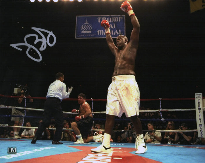 James Buster Douglas Autographed Boxing Fight Celebration 8x10 Photo-Powers Sports Memorabilia