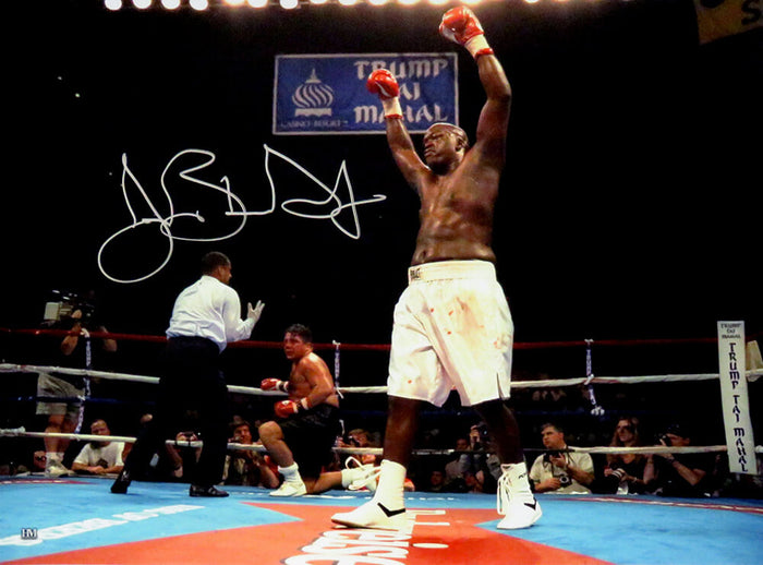 James Buster Douglas Autographed Boxing Fight Celebration 16x20 Photo-Powers Sports Memorabilia