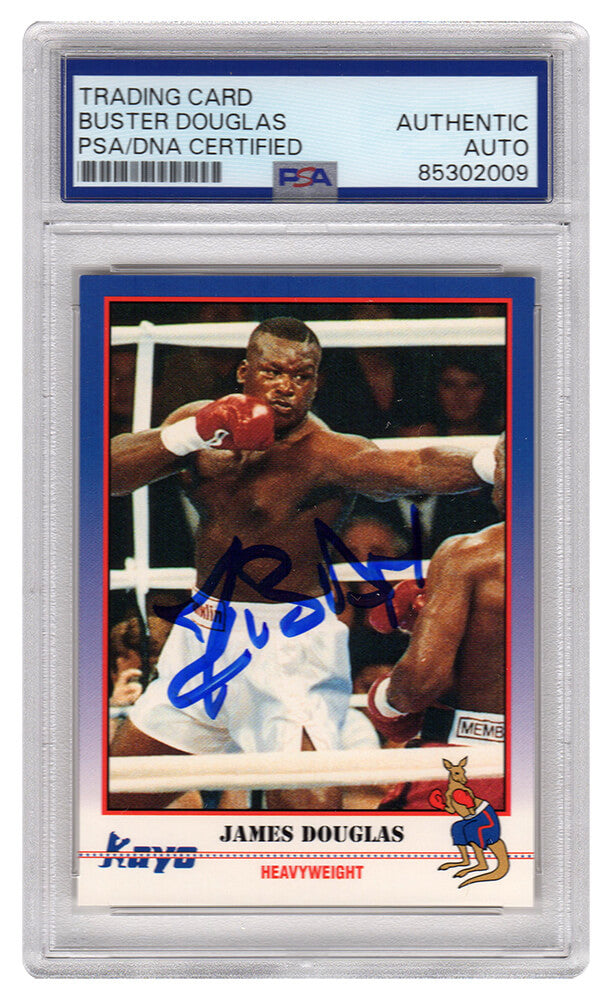 James Buster Douglas Autographed 1991 Kayo Boxing Card #31 - (PSA Encapsulated)-Powers Sports Memorabilia