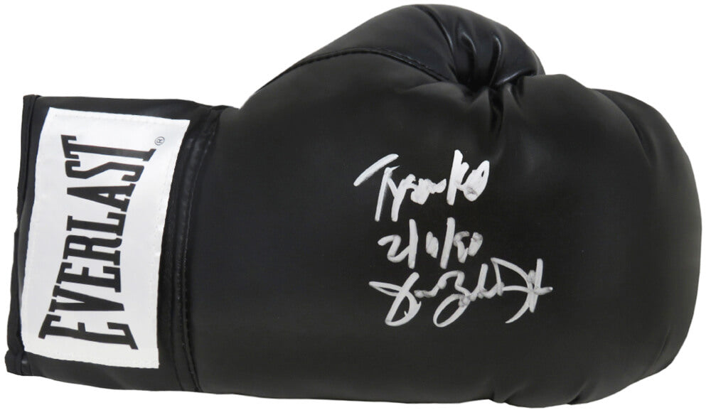 James Buster Douglas Autographed Everlast Black Boxing Glove with Tyson KO 2-11-90-Powers Sports Memorabilia